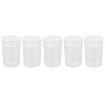 5pcs Makeup Sponge Box Multipurpose Transparent Round Beauty Sponge Storage Box for Home Travel