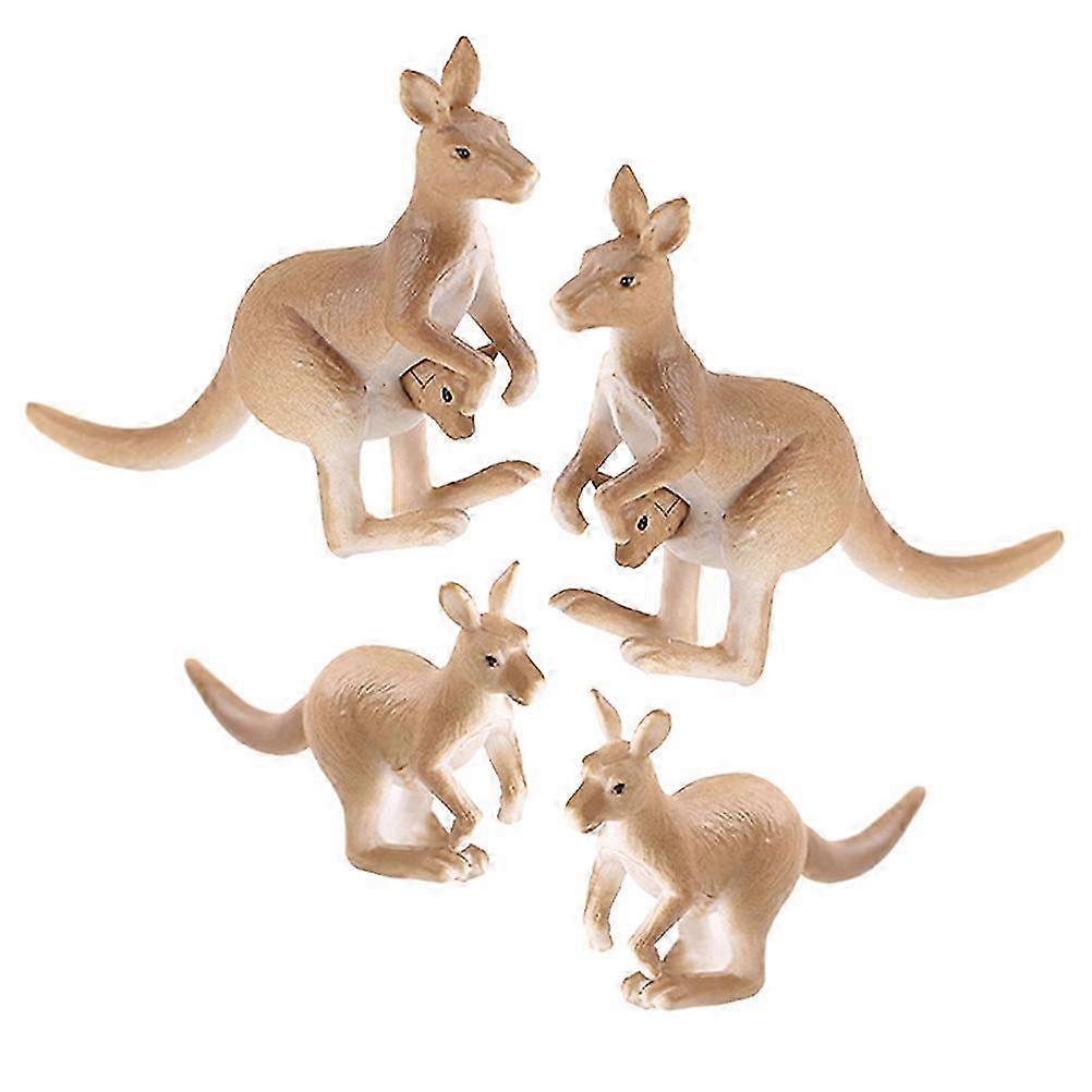 4Pcs Tiny Kangaroo Ornament Micro Landscape Kangaroo Mini Kangaroo Figurines