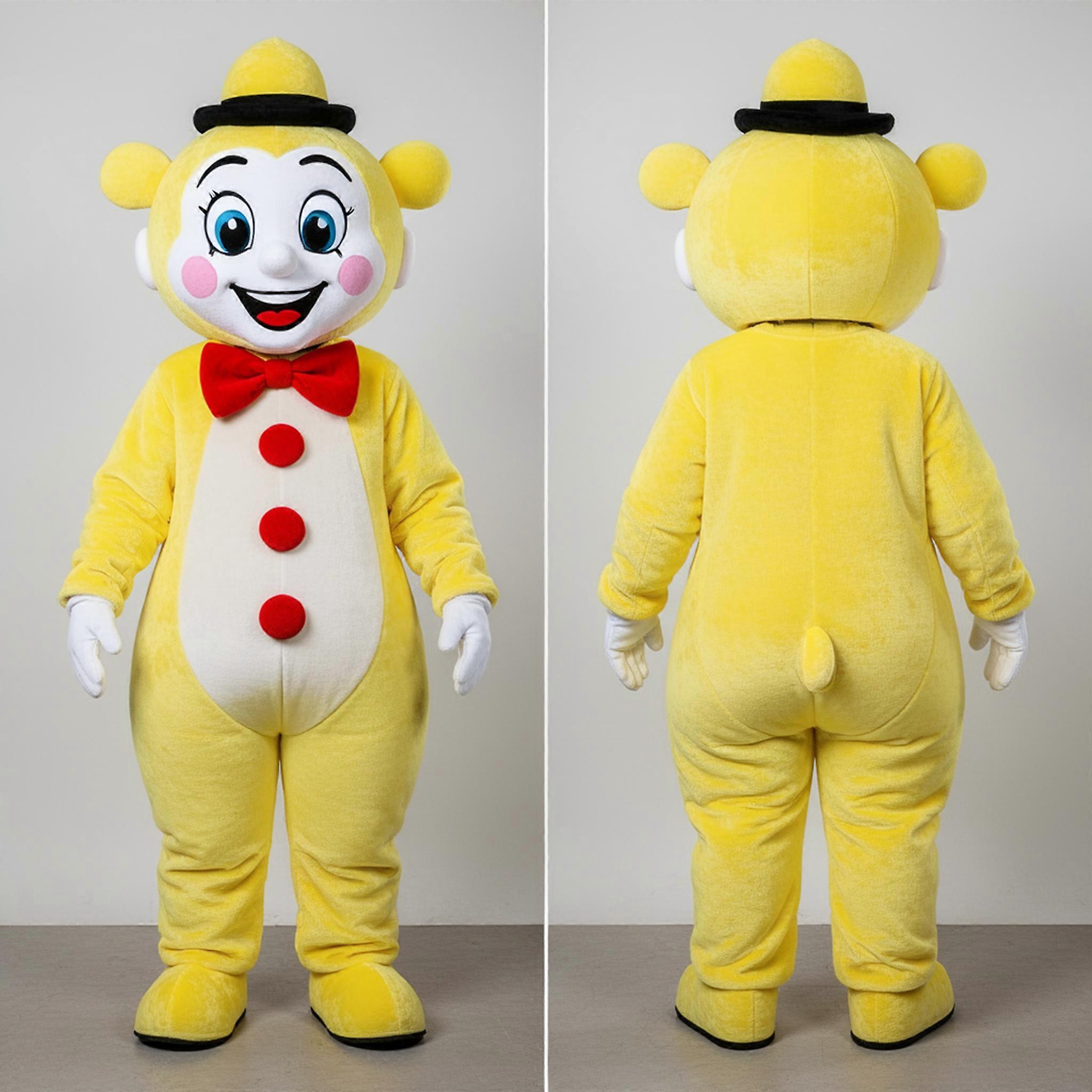 MASTICOT Lemon Yellow Expressive Mime Mascot
