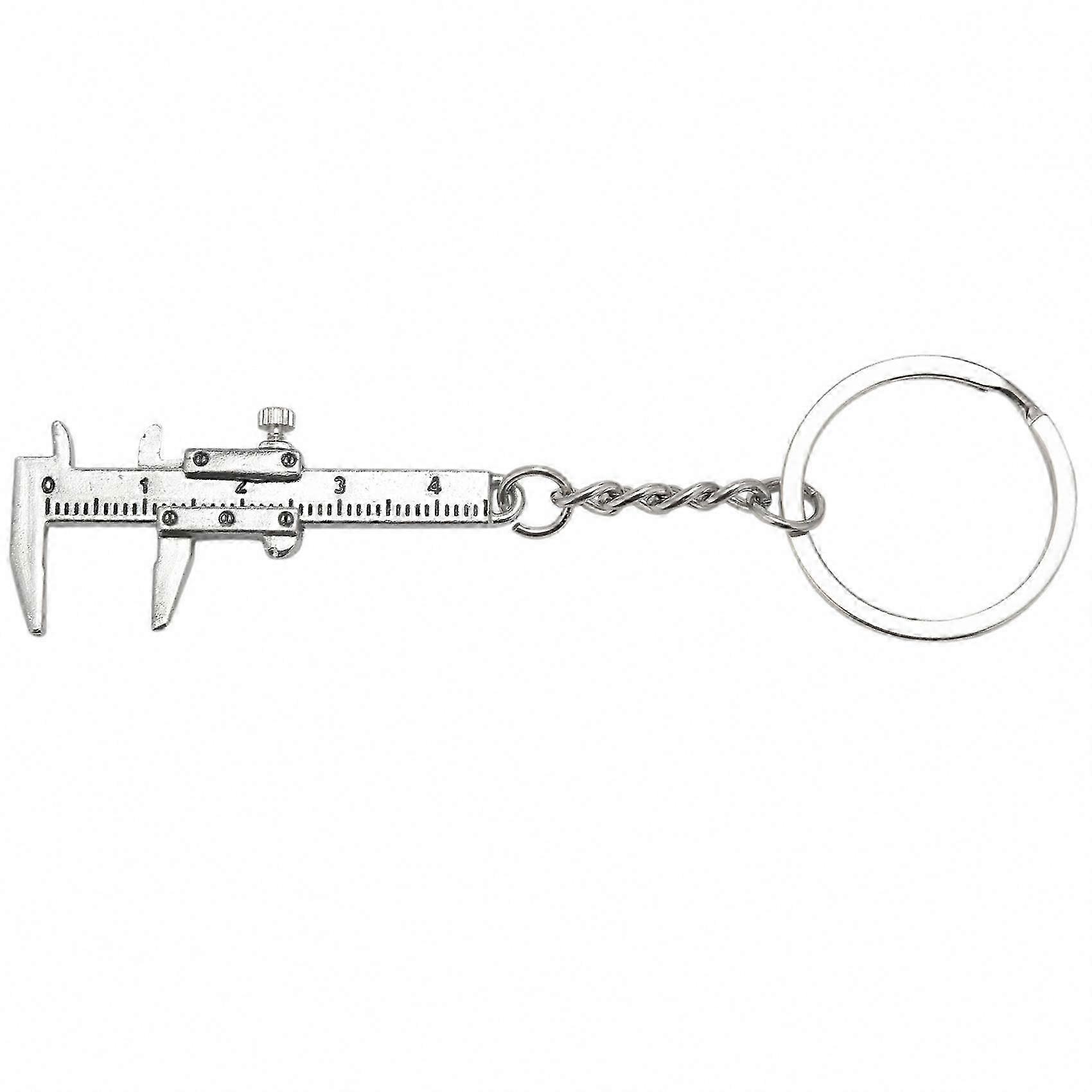 Compact Keychain Mini Vernier Caliper Tool Pendant, 10CM Range