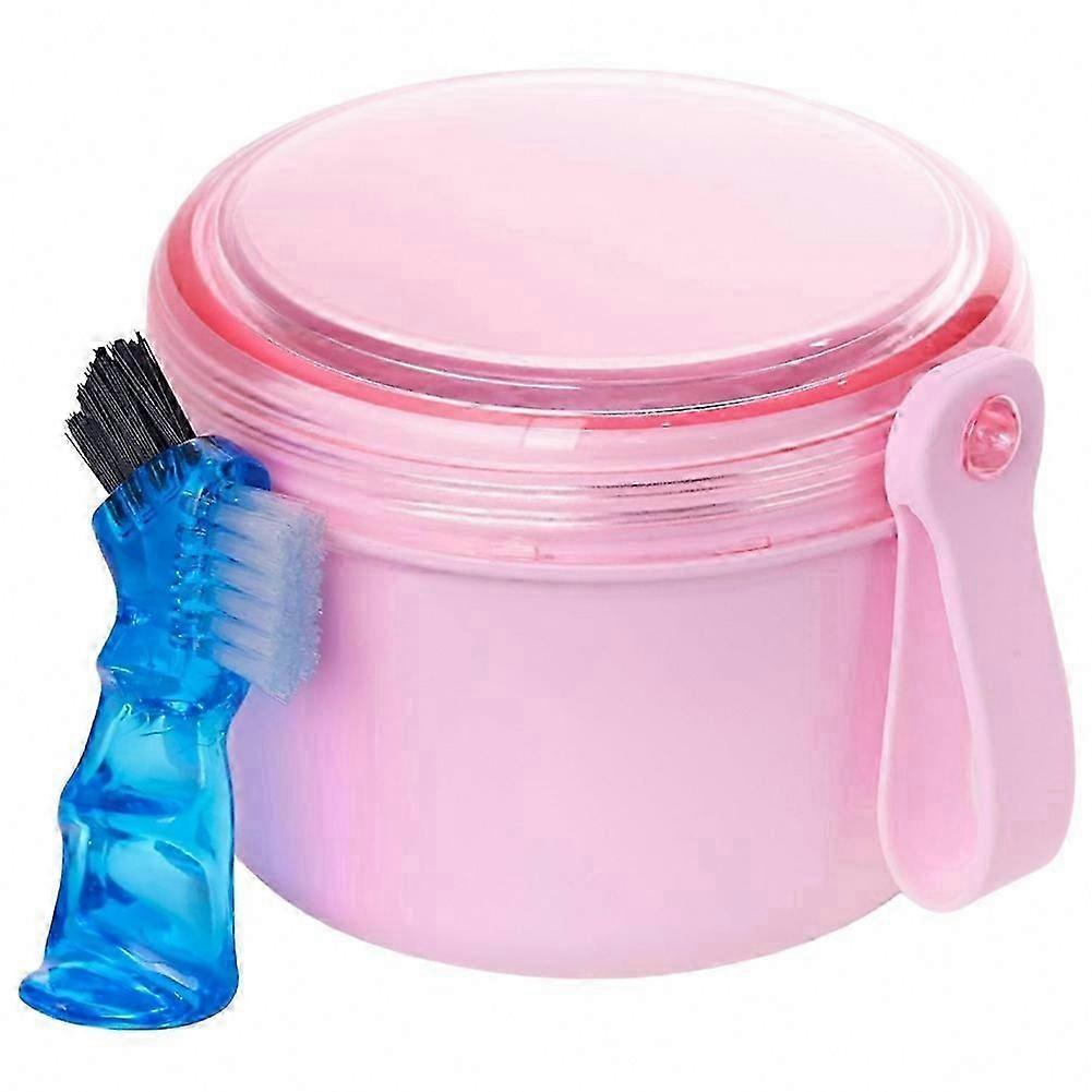 Denture Case, Leak-Proof Denture Bath Cup for Travel, Container for Soaking Full & Partial Dentures