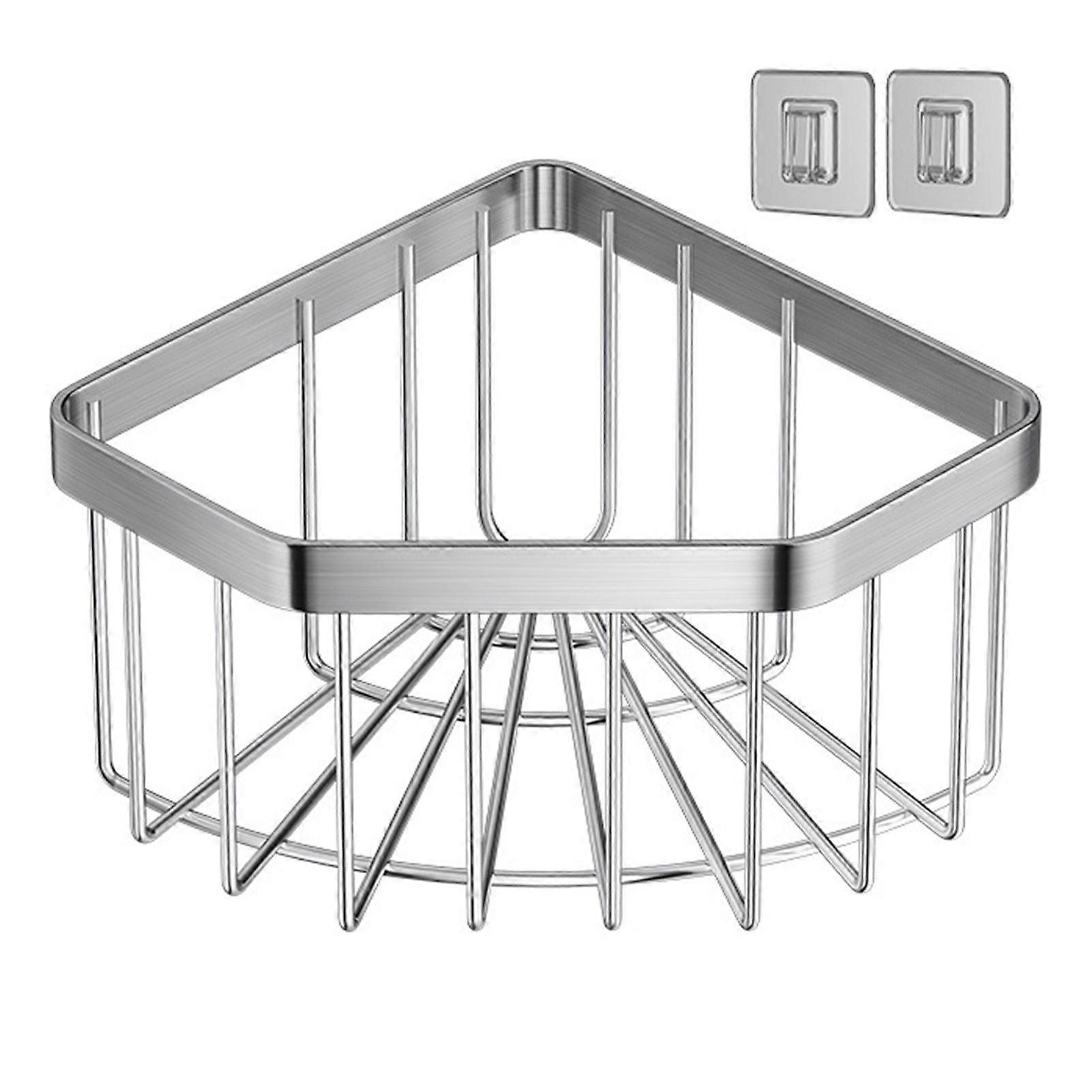Hollow Corner Sink Rack, Rustproof Sponge Holder No-Drill Installation