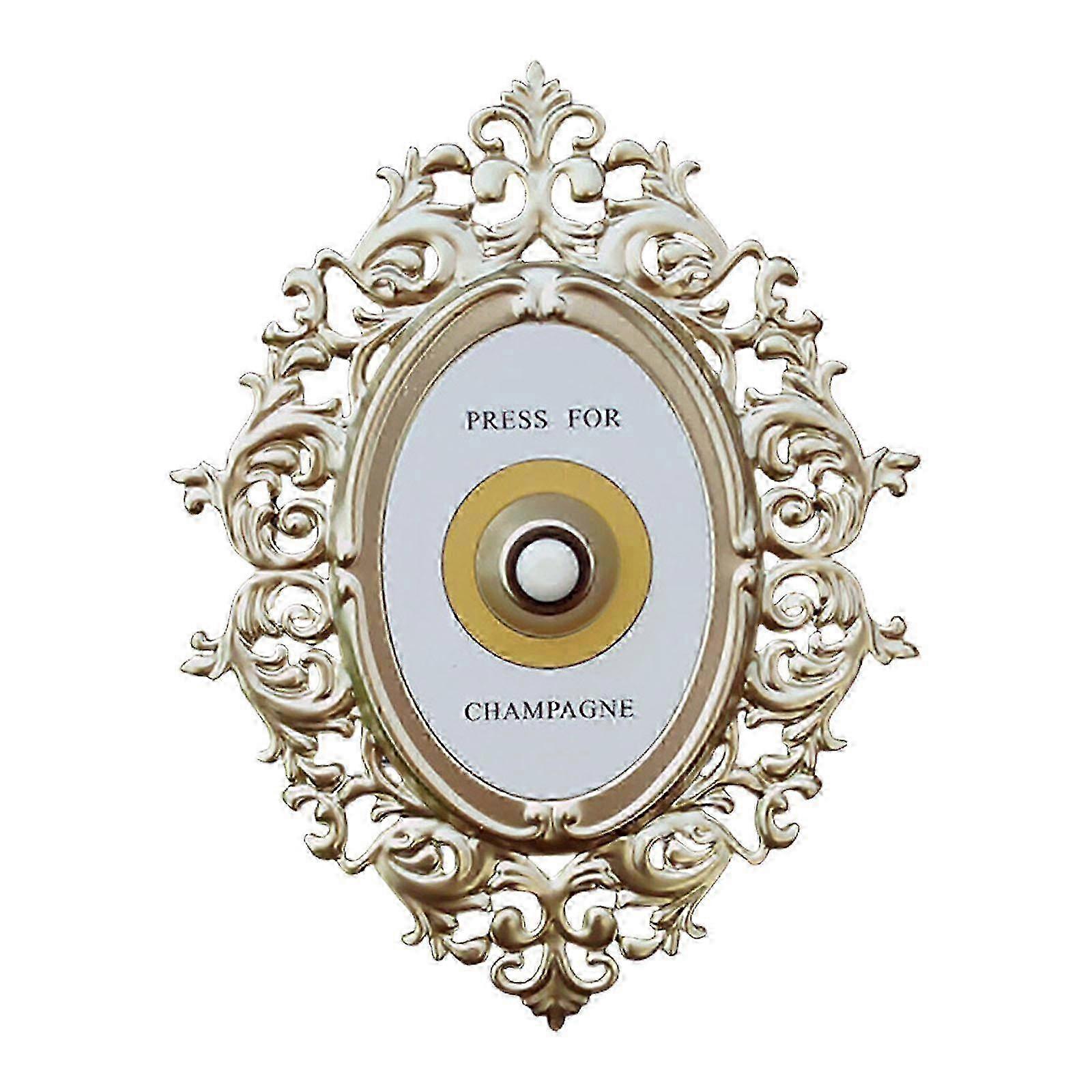 Metal Champagne Doorbell Button