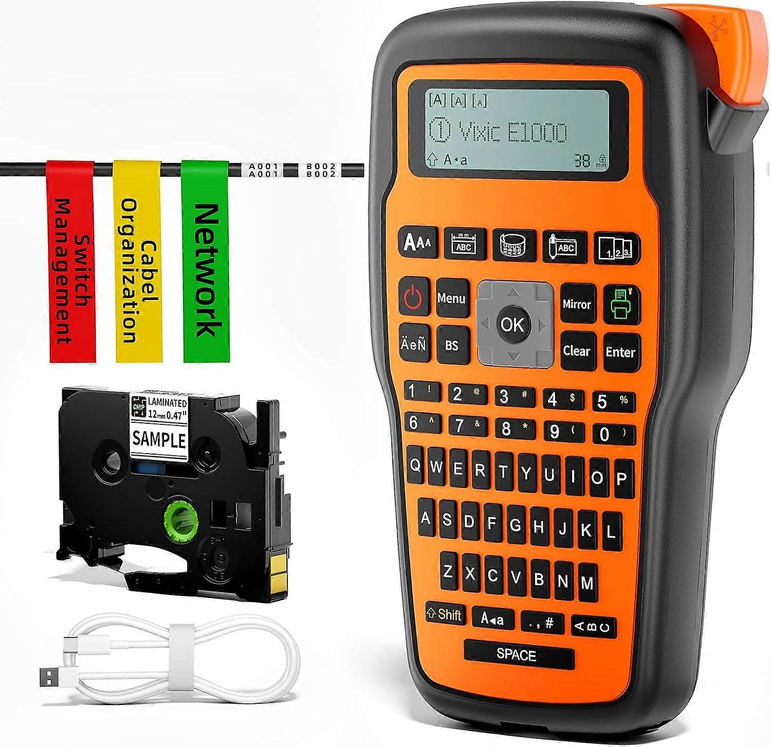 Label Maker Waterproof-Labels, E1000 Industrial Wire Cable Labelmaker