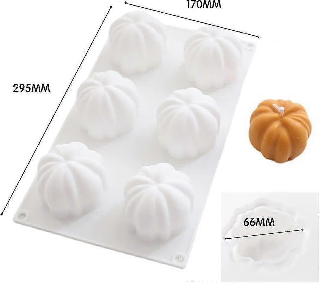 6 Cavity Pumpkin Shape Silicone Cake Mold