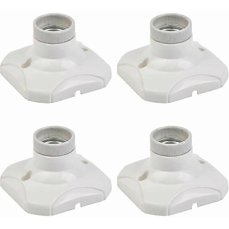 Square Ceramic E27 Lamp Holder, Heat-Resistant, Stable For Home Use