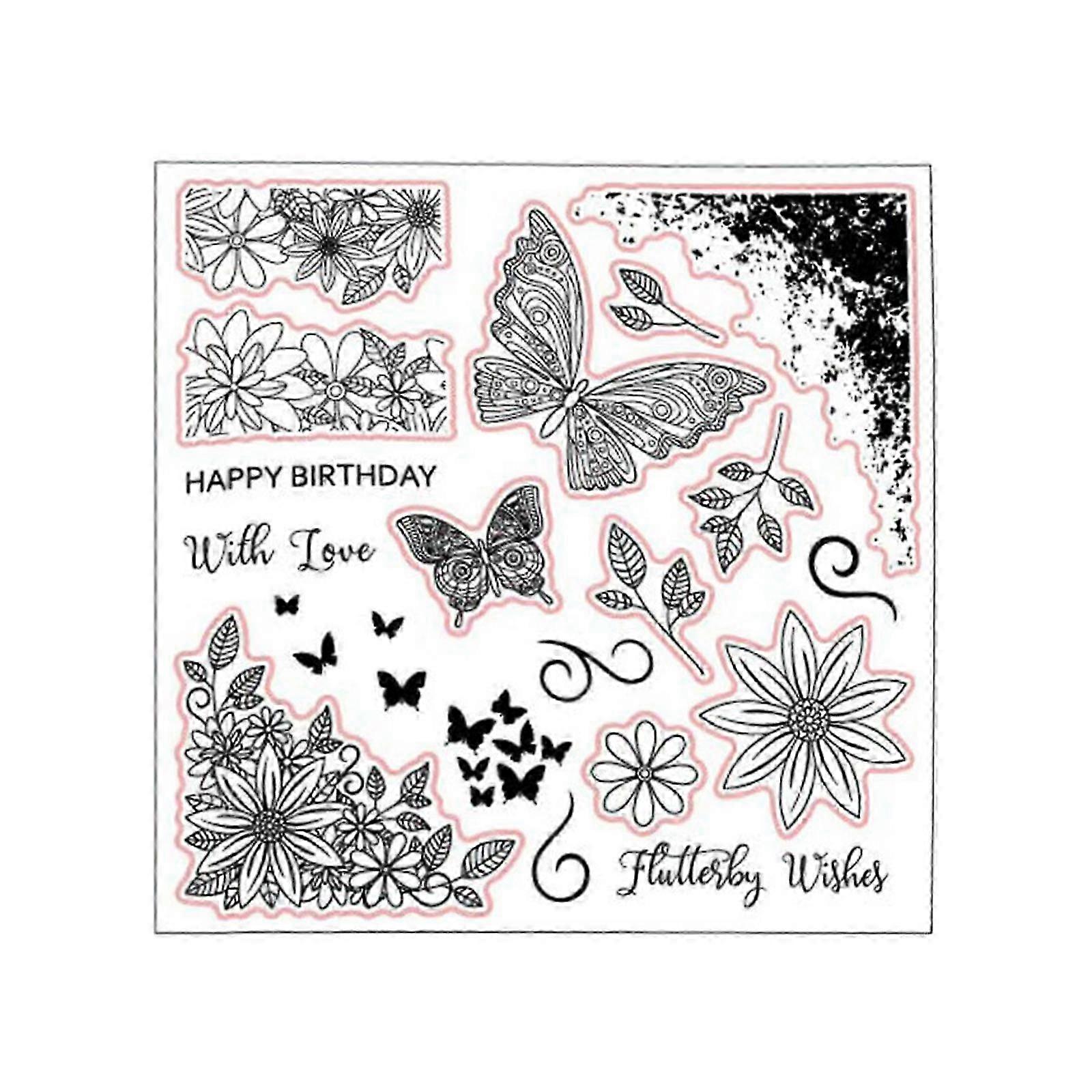 TPR Flower Clear Stamps Set