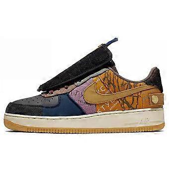 Nike x Travis Scott Air Force 1 Cactus Jack TS Patchwork Scarpe da skateboard basse unisex gialle CN2405-900