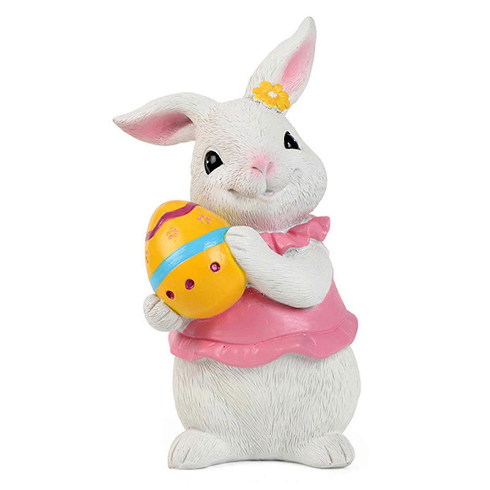 Resin Easter Bunny Sculpture Decor