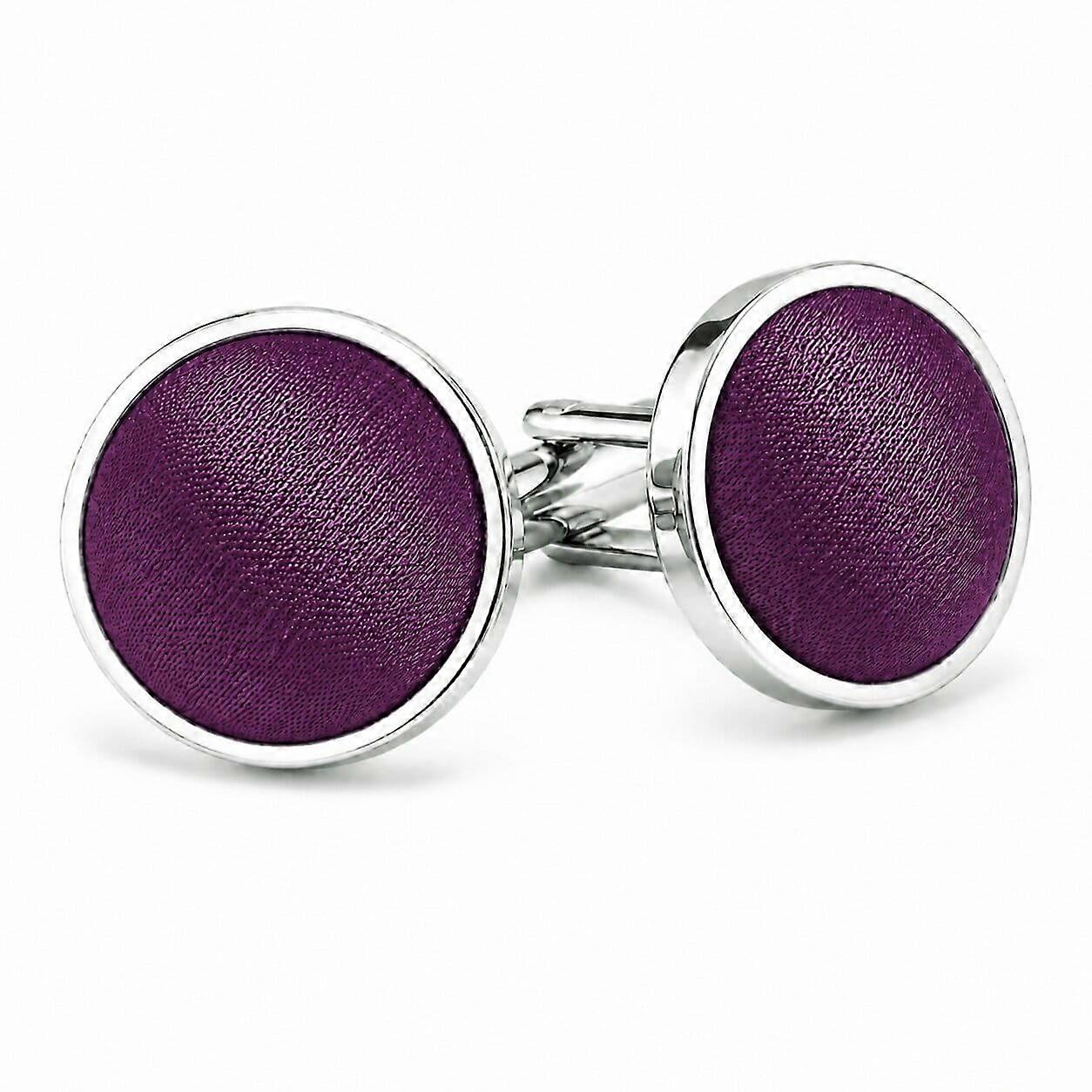 Plum Plain Satin Manschettenknöpfe