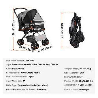 Dog stroller - Lightweight - Pet stroller - Dog and cat pet carrier.