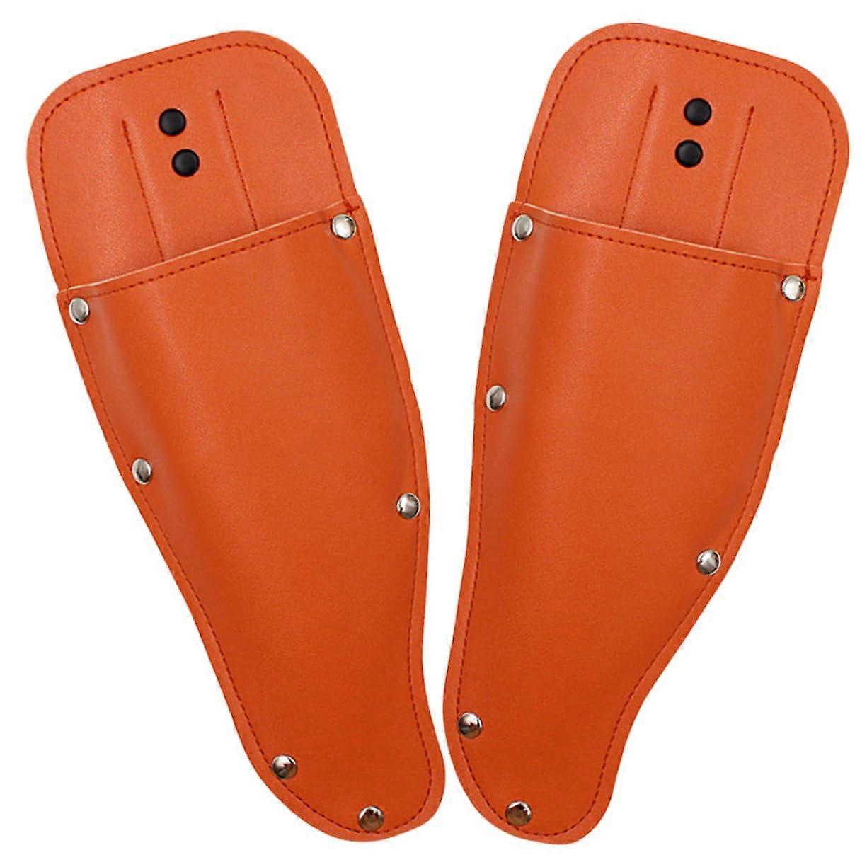 2 Pack Leather Pruner Sheath Covers, Protective Garden Pruner Holster for Pruning Shears, Secure Storage