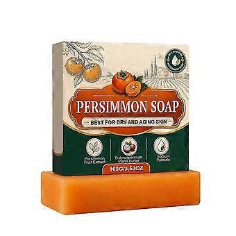 Persimmon Soap, Persimmon Soap for Old People Smell, Deodorizing Bar for Women & Men with Persimmons Extract_H