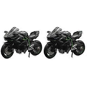 2X 1:12 H2 R Motorcycle Alloy Model Toy Black Ninja H2R Motorbike Detachable Collection Black-WHBYV