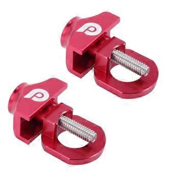 2X regulator napinacza łańcucha rowerowego, aluminiowa śruba mocująca do roweru, śruba jednobiegowa do roweru BMX Fixie, czerwona