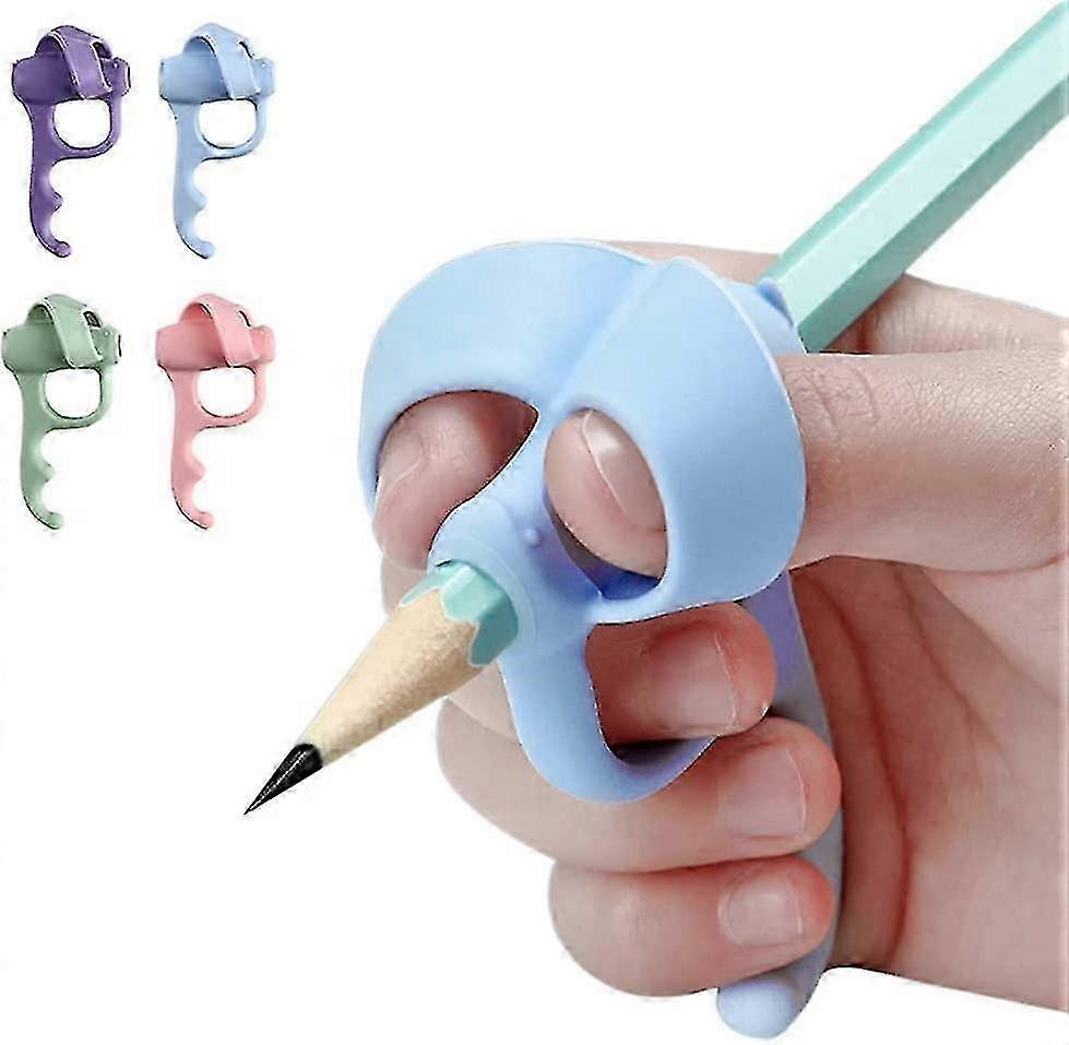 4-Pack Pencil Grips compatible with Kids - Handwriting Support and Skill Development Tool