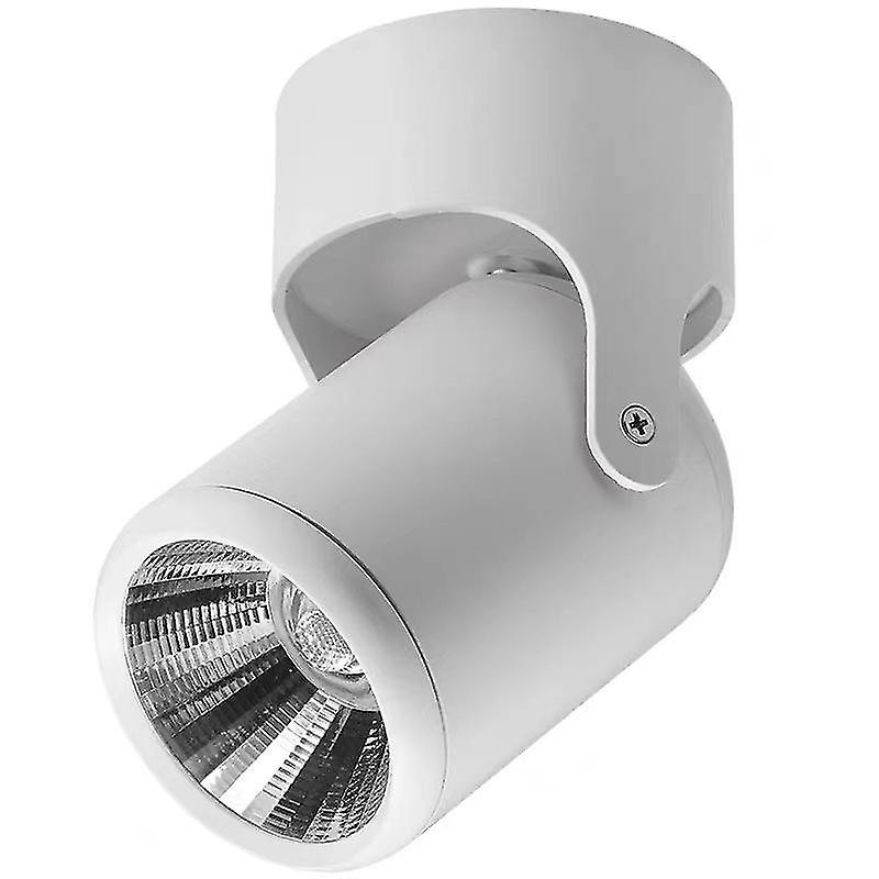 12w Indoor Spotlight, White Ceiling Light 1 Led Spotlights Adjustable Ceiling Spotlights, White