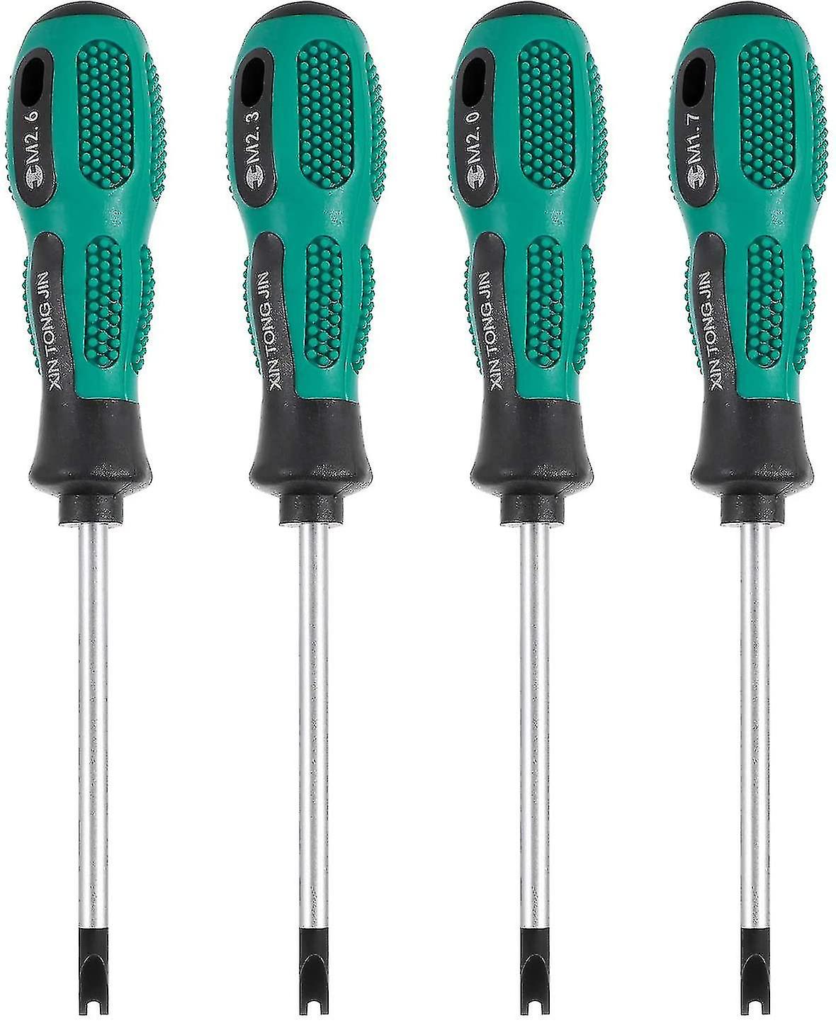 4pcs/set Screwdriver Bits Screwdriver U Fork Magnetic Groove Screw Driver Cr-v Multi Function Tool Kit Hand