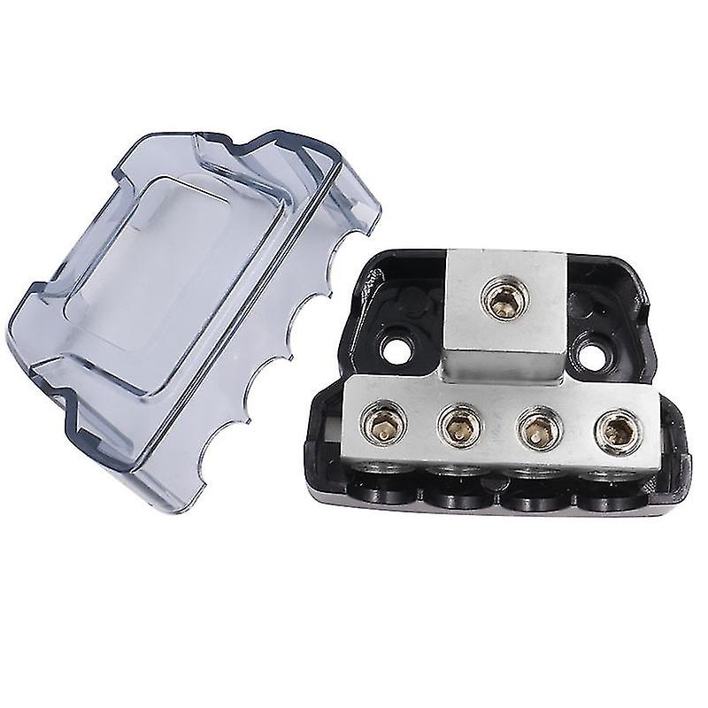 4 Way Power Distribution Block 1 X 0/2/4 Gauge In /4 X 4/8 Gauge Out Ground Distributor Block For C
