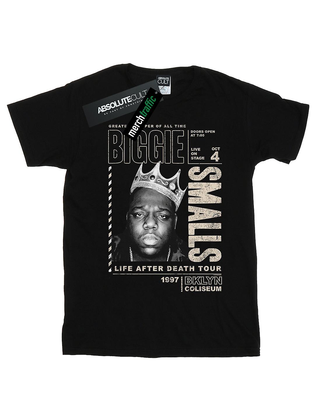 Edoni Cult Notorious BIG T-Shirt Uomo - Biggie Tour - Girocollo, 100% Cotone, Nero - Taglia M