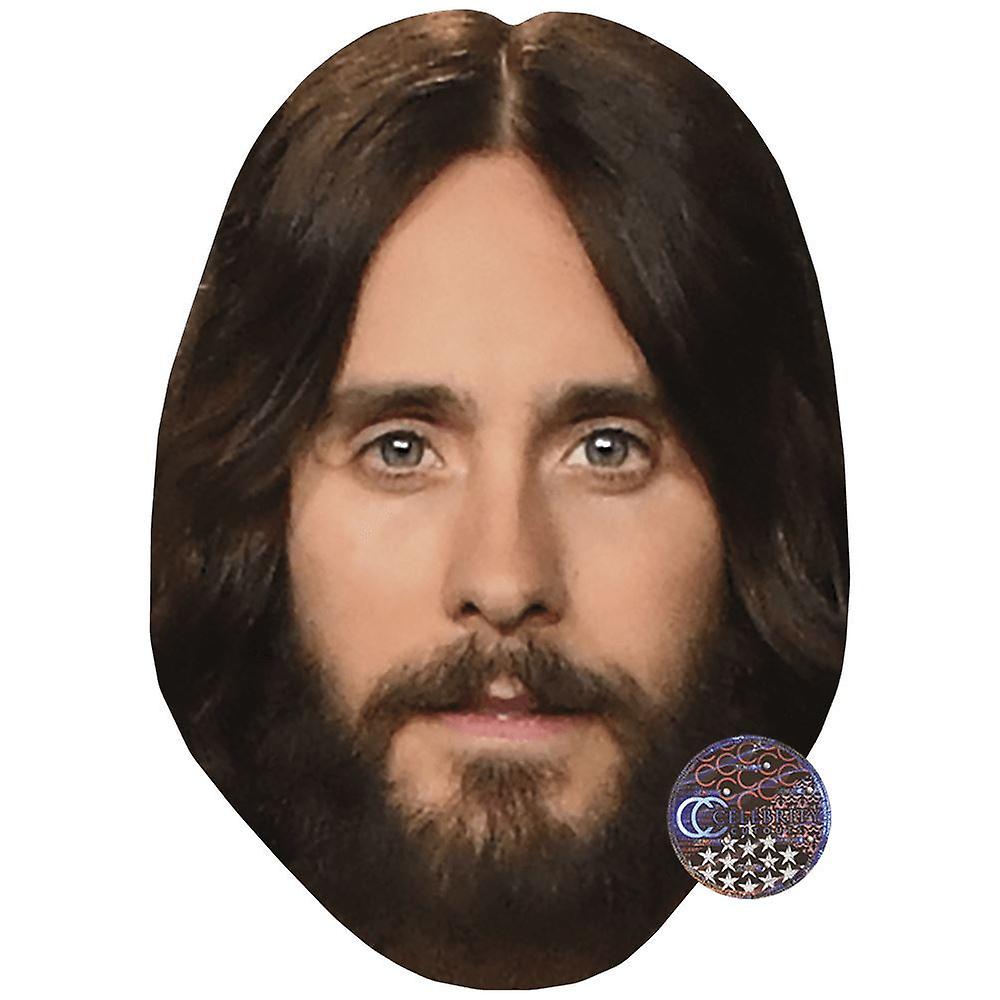 Jared Leto (Beard) Celebrity Mask, Flat Card Face