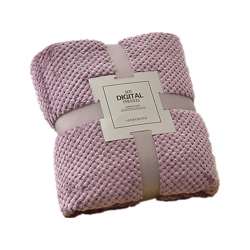 Oversized Soft Blanket Flannel Wool Blanket Jacquard Woven Comfortable Soft Warm Plush Blanket 200x230cm
