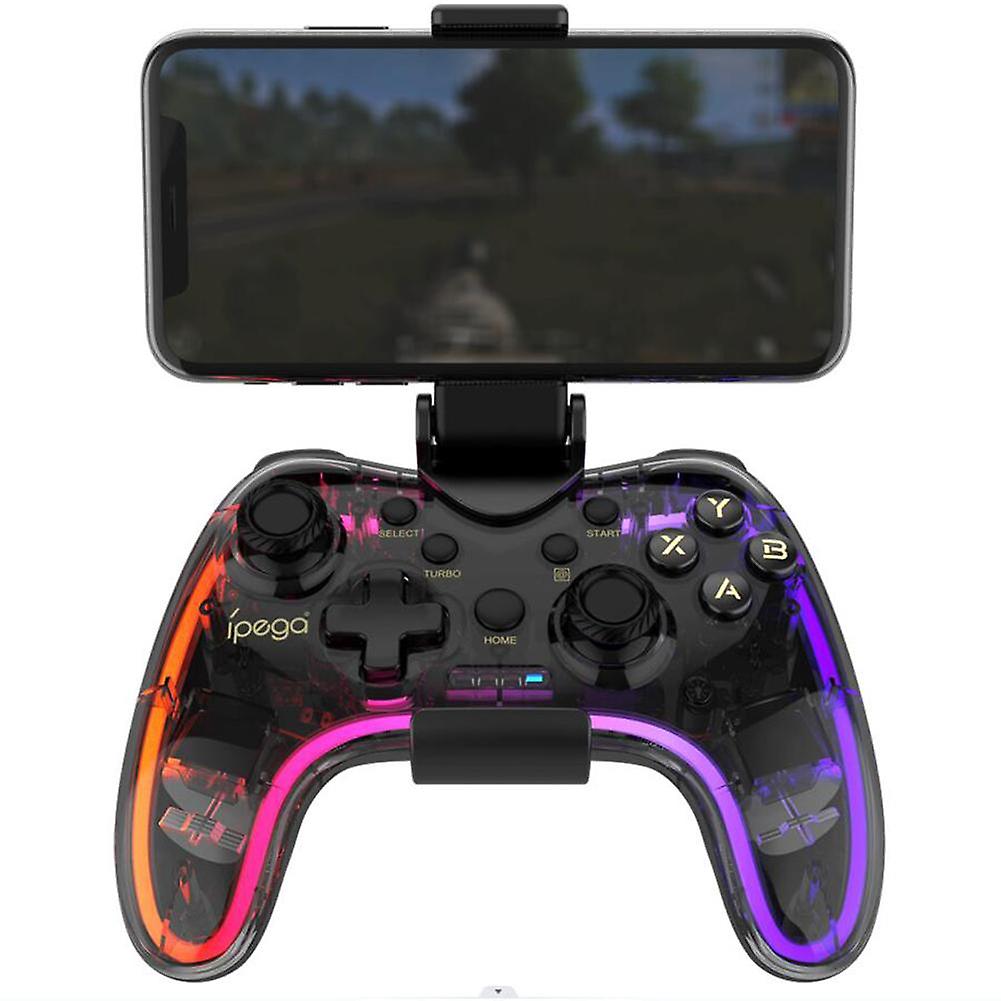 Wireless Bluetooth-compatible Game Controller Rgb Colorful Transparency Gamepad Compatible For Android/ios/pc/ns Host/p4/p3 Host