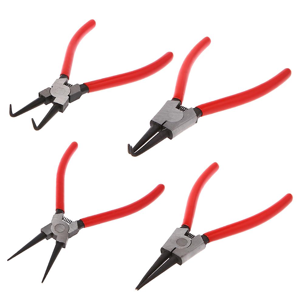 4PC 180MM Snap Ring Tång Set Låsring Tång Kit Intern Extern Böjd Tång 7In i Extern P