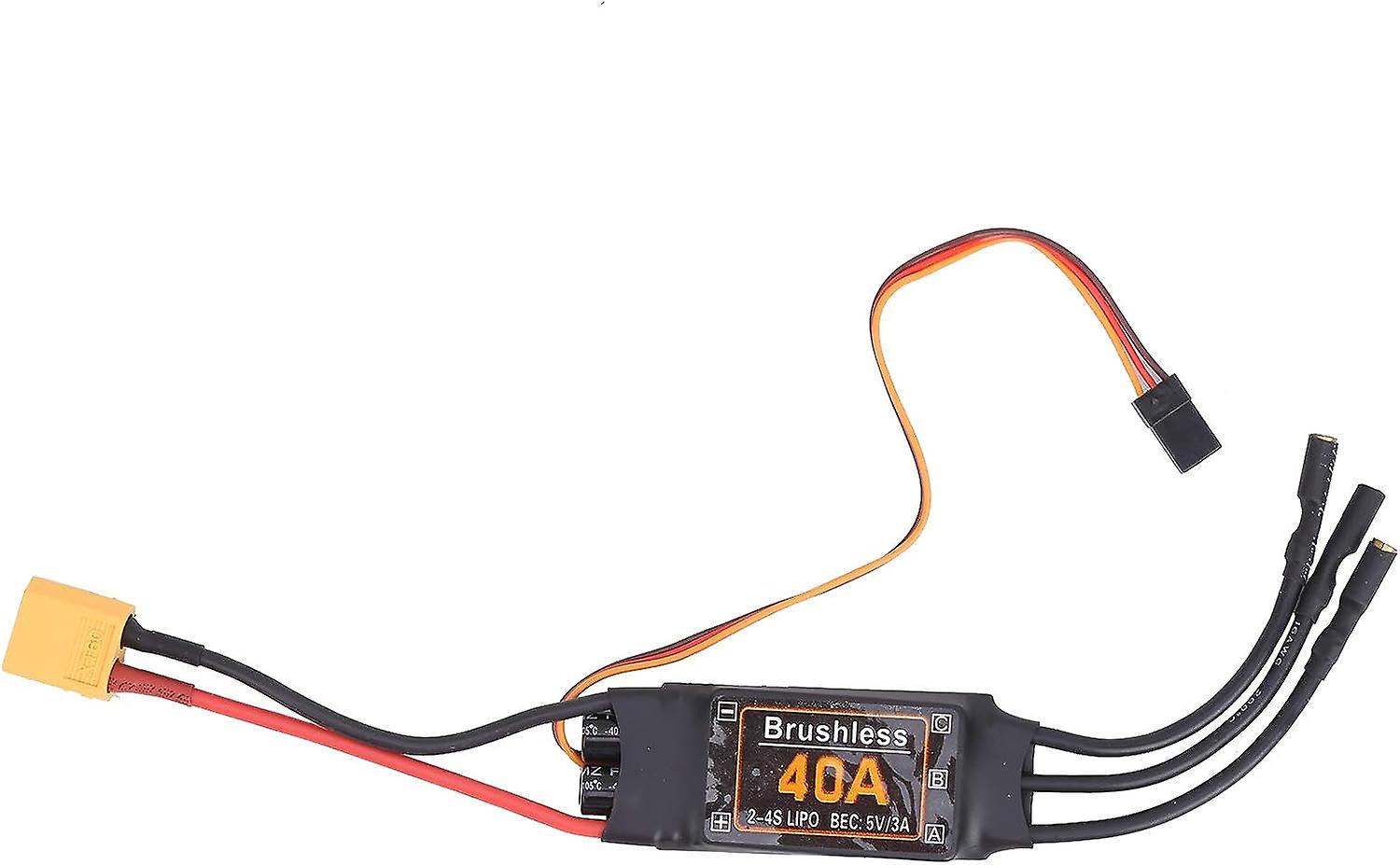 Rc Brushless Speed Controller Esc Controller, 40a Brushless Motor Speed Controller Module, Brushless Esc 2-4s Speed Controller With 5v 3a Bec For Fixe