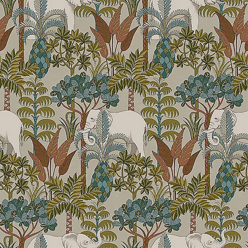 Grandeco Malawi Forest Red Wallpaper