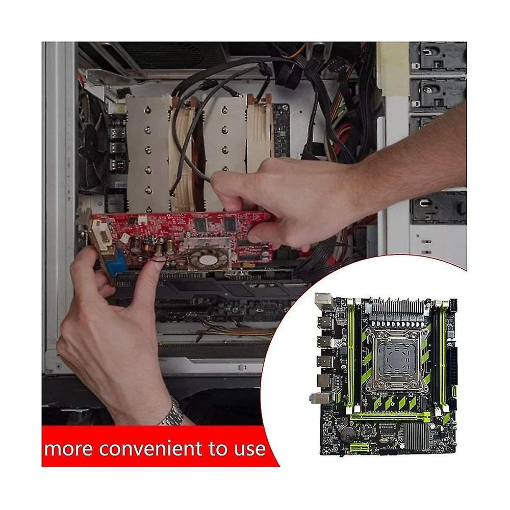 X79g Anakart + SATA Kablo + Çerçeve LGA2011 4xddr3 Recc Yuvası M.2 Nvme PCI-E X16 6xusb2.0 Sata3.0 Serv