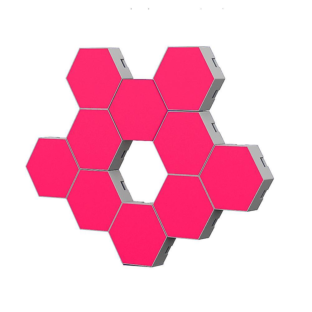 10pcs Bluetooth Rgb Night Light App Remote Control Night Light Hexagonal Lamp Modular Hexagons Deco
