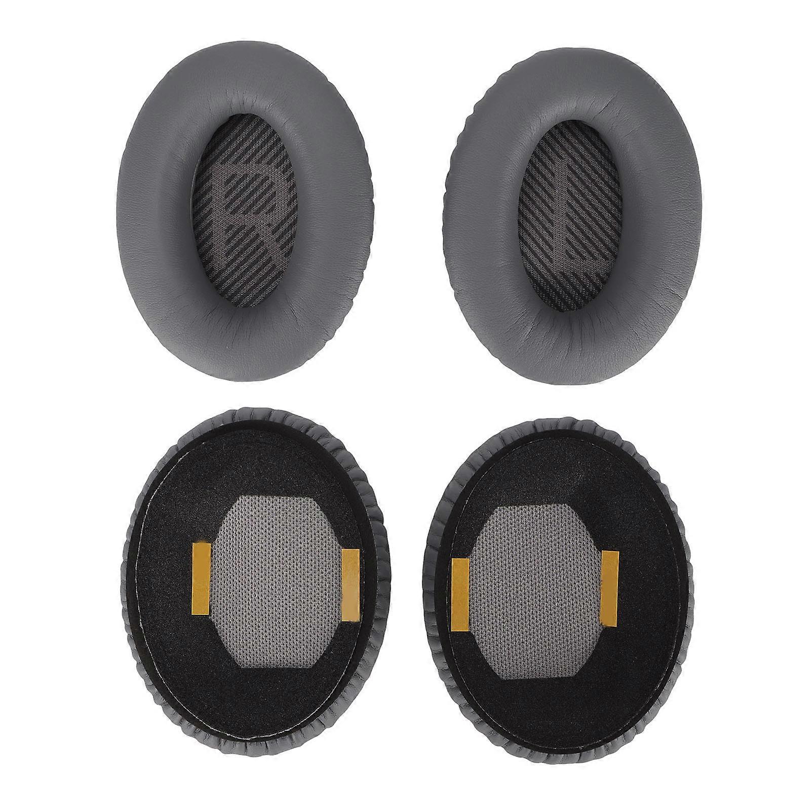 Ear Pads Replacement Ear Cushion Pads with Protein Leather Noise Isolation Foam for QC35 II Dark Grey
