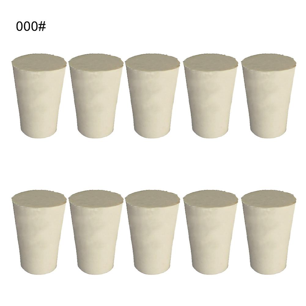 ZHOUBA 10Pcs Solid Tapered Rubber Plug Stopper Bungs Flask Tube Bottle Lab Supplies