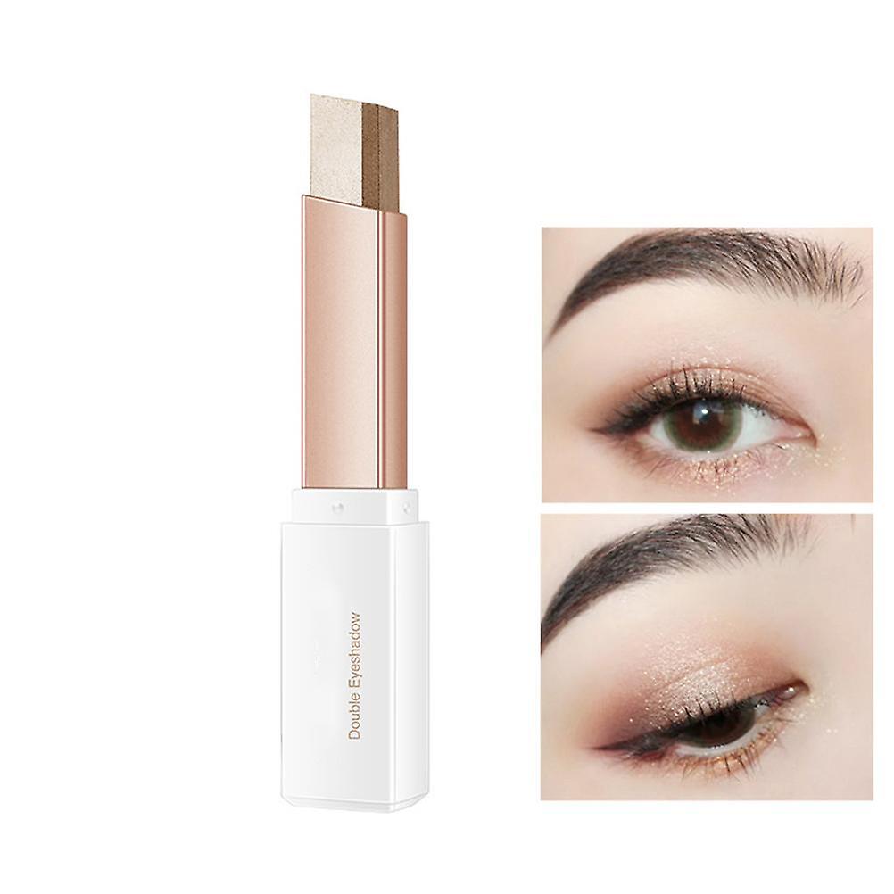 Two Tone Waterproof Eyeshadow Stick Long Lasting Gradient Eye Shadow Cosmetic Cream Easy Application Makeup