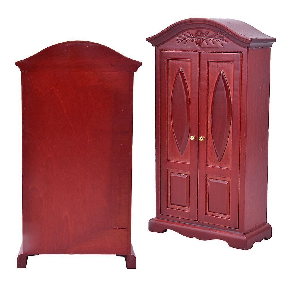 MAISON DE POUPÉES Luge Lit Simple Acajou Miniature Chambre Meubles 1:12
