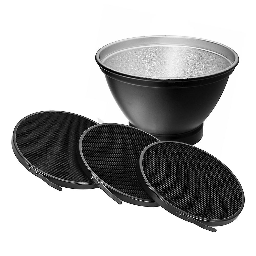 210mm Elinchrom Mount Reflector Diffuser Shade Lamp Shade with 10° 30° 50° Honeycomb Grids for Elinc