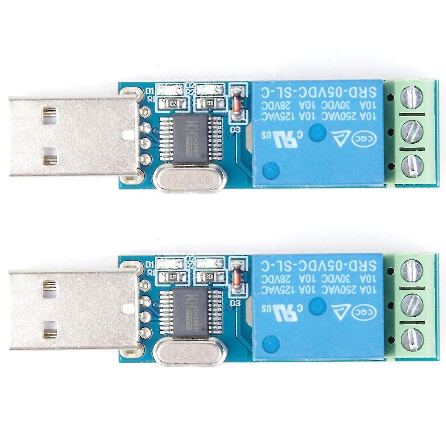 2x Usb Relay Module Usb Intelligent Control Switch Usb Switch For Lcus-1 Type Electronic Converter-e