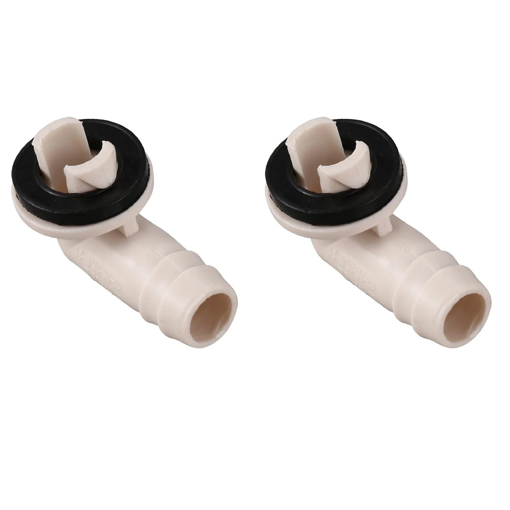 2X Air Conditioner Ac Drain Hose Connector Elbow Fitting for Mini-Split Units and Window Ac Unit 3/5 Inch (15Mm)~27821