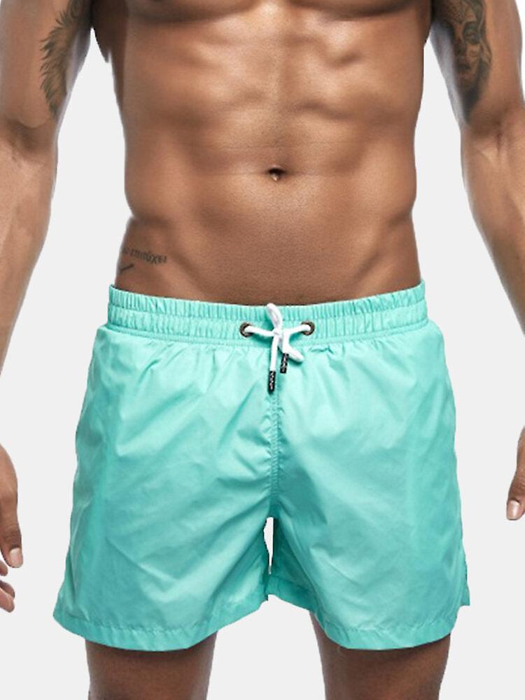 Men's Solid Color Summer Casual Thin Board Shorts