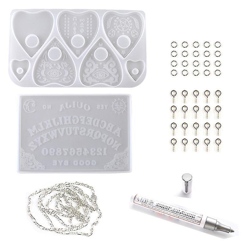 2pcs Ouija- Board Planchette Resin Molds Gothic Ouija- Board Game-b