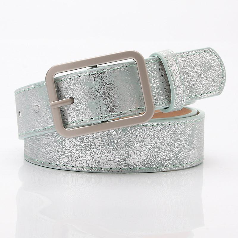 Women Belts Versatile Belt Alloy Japanese Character Pin Buckle Belt Pu Surface Tide Pant Belt