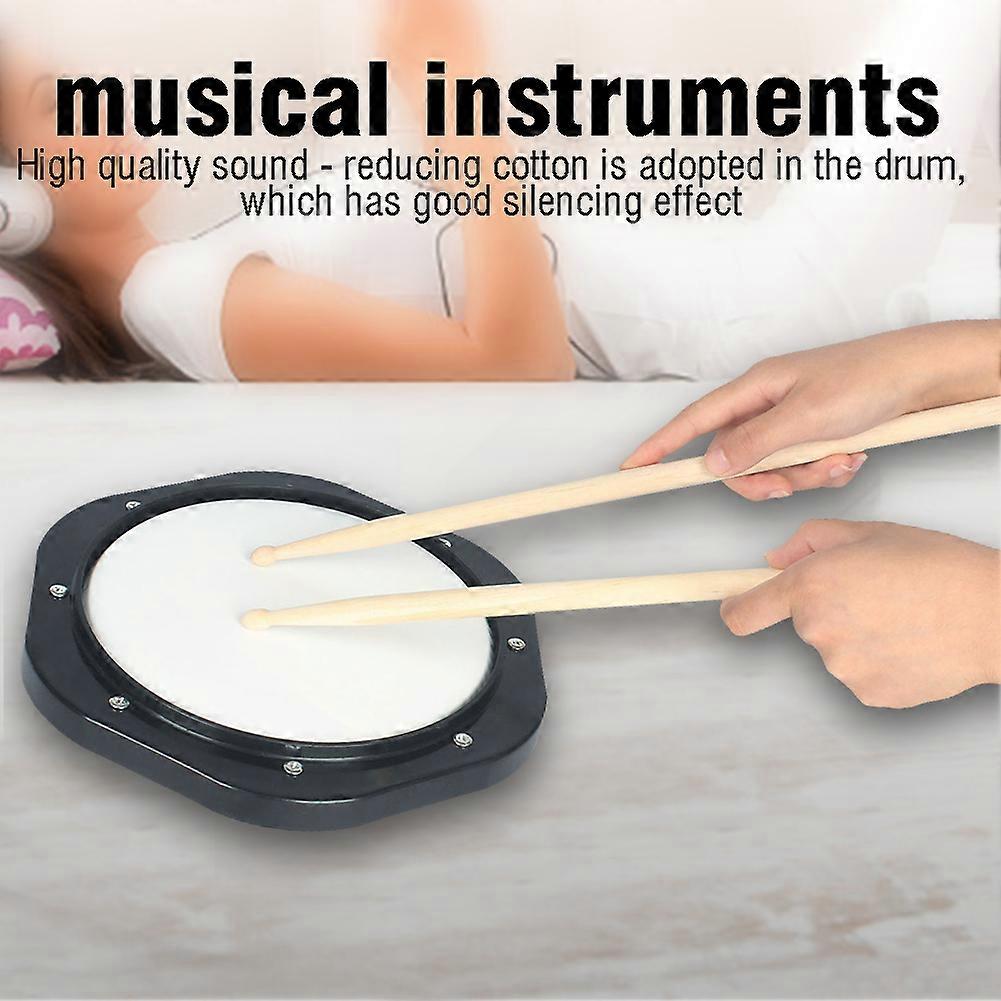 Lightweight 10 Inch Silent Plastic Drum Pad Musical Instruments for Practice Training