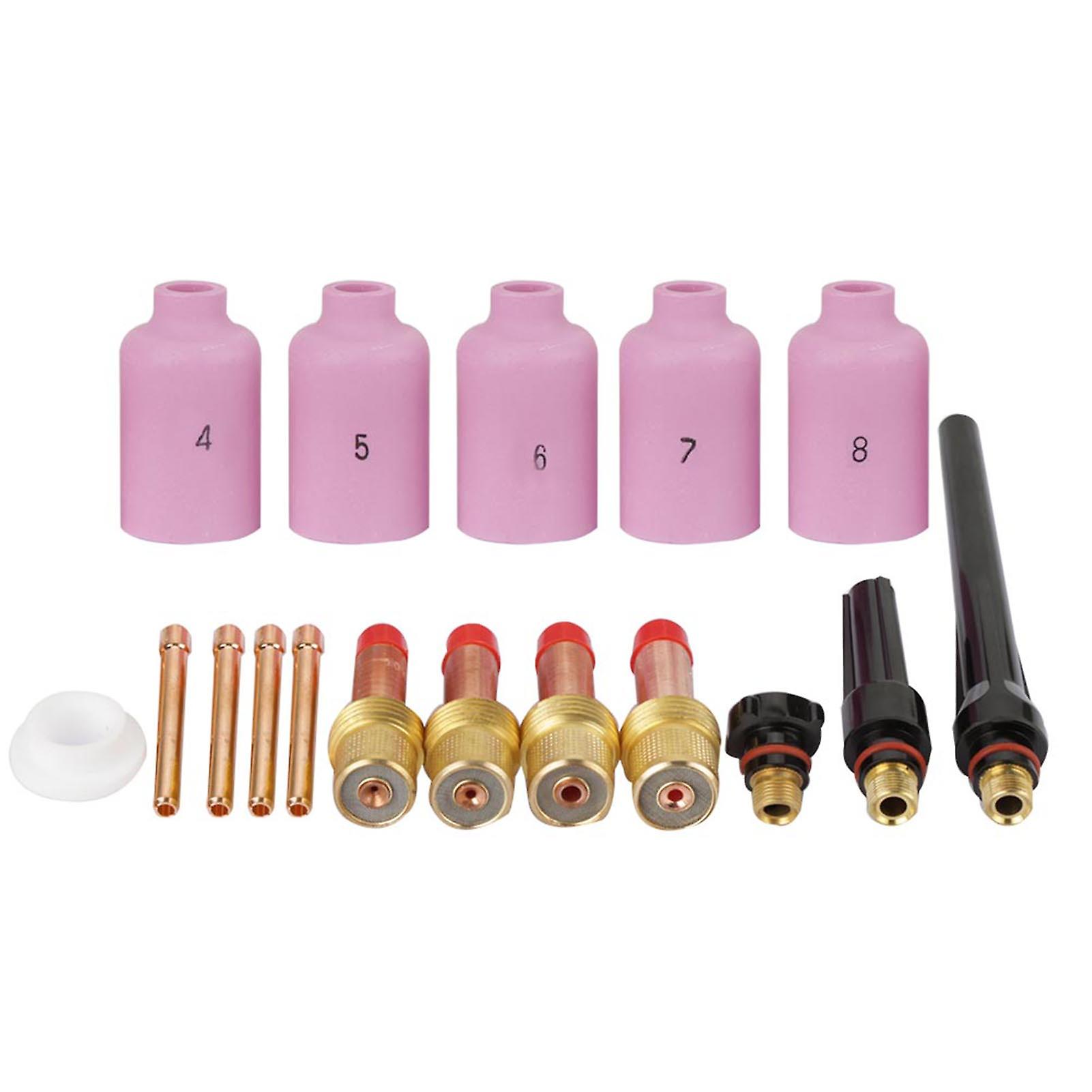 17Pcs  WP-17/18/26 TIG Welding Torch Nozzle Gas Lens Collet Back Caps Welding Torch Parts