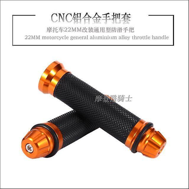 Motorcycle CNC Modification 22mm Universal CNC Aluminum Alloy Handle Sleeve Anti-slip Rubber Handlebar Car Grip