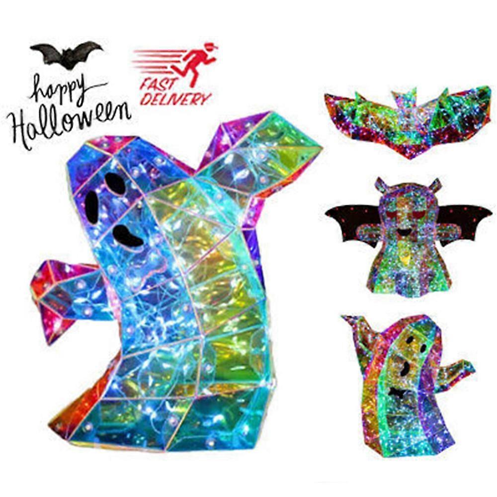 Prismatic Ghost Halloween ,Spooky Ghost Night Light Decorations Lridescent