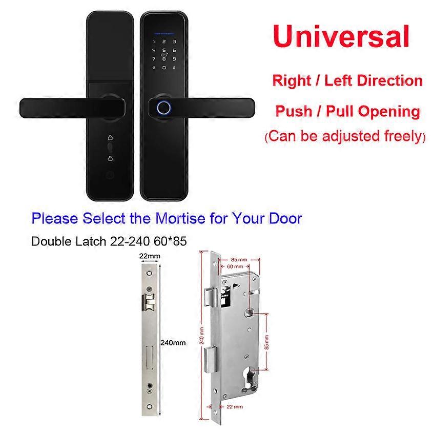 Wifi Tuya Smart Life App Phone Control Intelligent Electronic Digital Door Lock Biometric Fingerprint Smart Lock