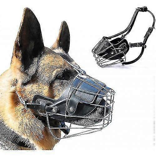 Super Metal Muzzle Dog Muzzles Leather Muzzle For Large Dogs