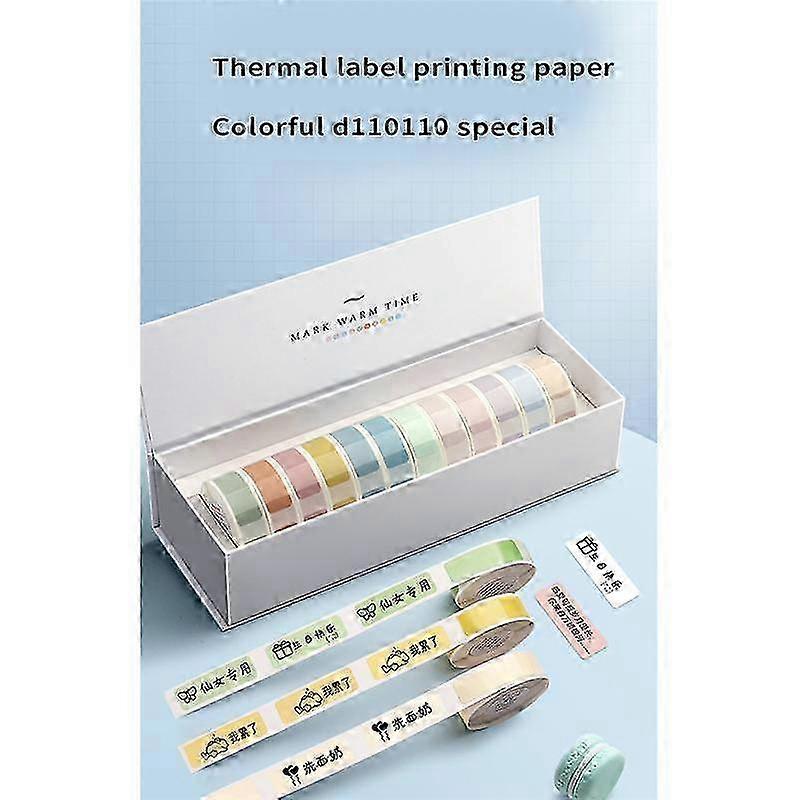 D101 / D11 / D110 ورق الملصقات Morandi Color Set شعار لاصق حساس للحرارة ورق تسمية مقاوم للماء ، 12 × 30 مم