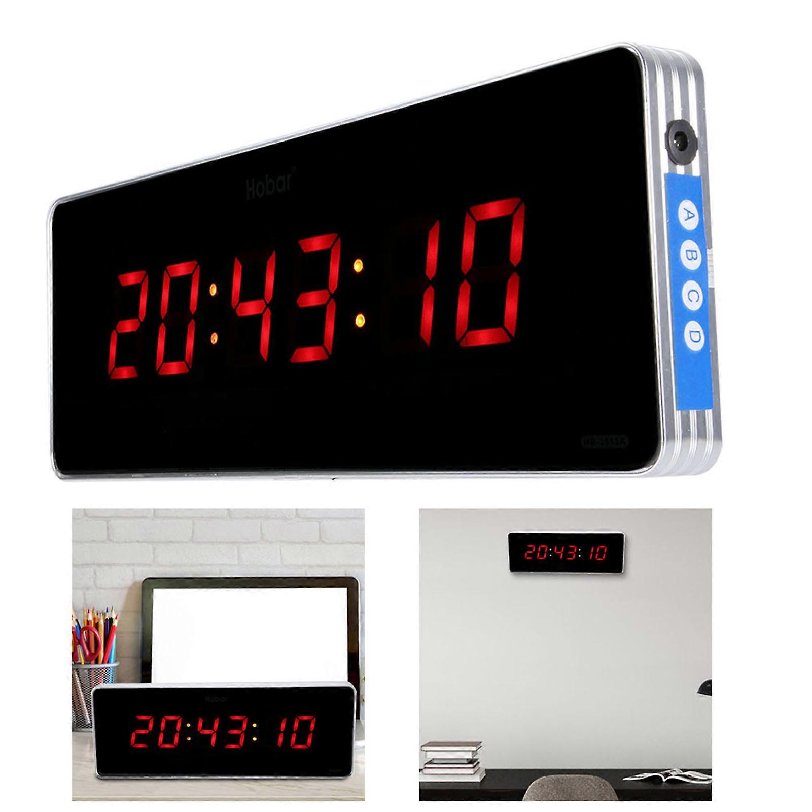 Digital LED Wall Clock for Office and Bedroom with Hour Minute Second Display